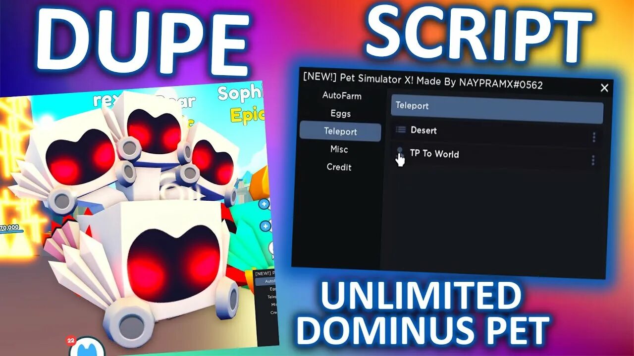 Dupe script. DOMORTUUS Pet Simulator x.