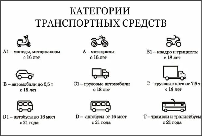 Категории транспортных средств. Категории и подкатегории транспортных средств. Какие категории со скольки лет. Категории вождения транспортных средств.