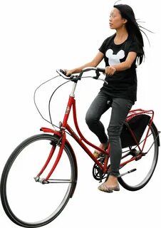 Riding her bike
