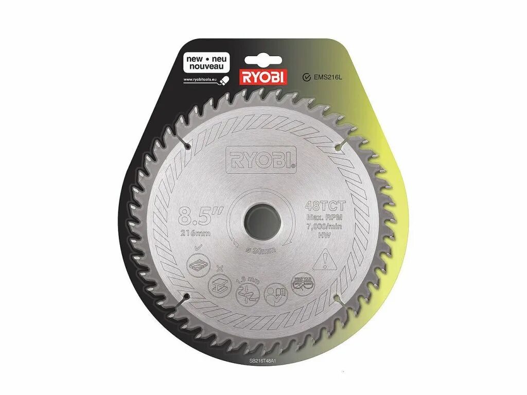 Диск 216 мм. Пильный диск ryobi sb254t48a1. пильный диск kern ke171741. пильный диск ryobi 5132002580.