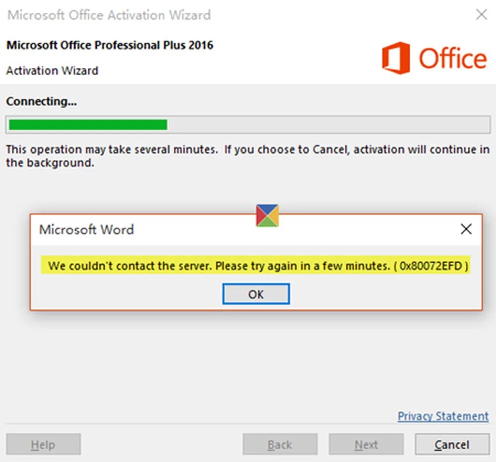 Office ошибки активации. 0x80072efd. Ошибка 0x80072. Ошибка при обновлении Microsoft Office.