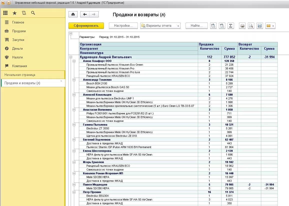 Отчет по номенклатуре в разрезе контрагентов. Отчет в 1с по контрагентам и номенклатуре. 1с отчет по продажам контрагент. Сформировать отчет по продажам в 1с. 1с отчет по продажам контрагент.
