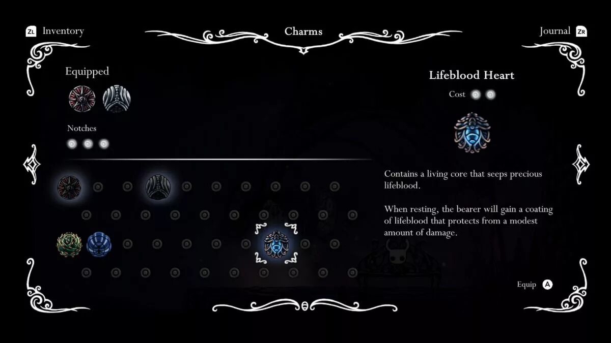 Hollow knight силы. Hollow Knight Интерфейс. Hollow Knight меню. Hollow Knight UI. Hollow Knight Charms.