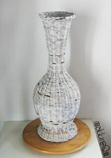Ваза из трубочек