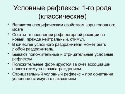 Условные рефлексы