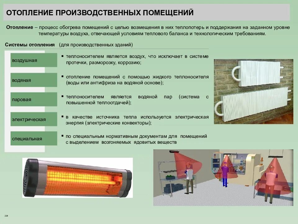 Отопление бывает виды. Виды систем производственного отопления. Производственное отопление. Обогрев производственных помещений. Виды отопления производственных помещений.