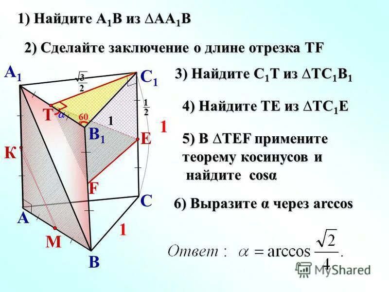 Основанием прямоугольной треугольной призмы авса1в1с1. Основанием прямоугольной треугольной призмы авса1в1с1