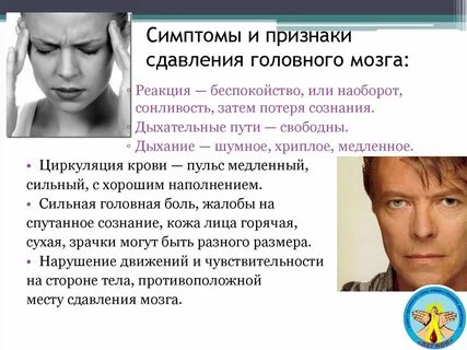 Симптомы сдавления головного мозга