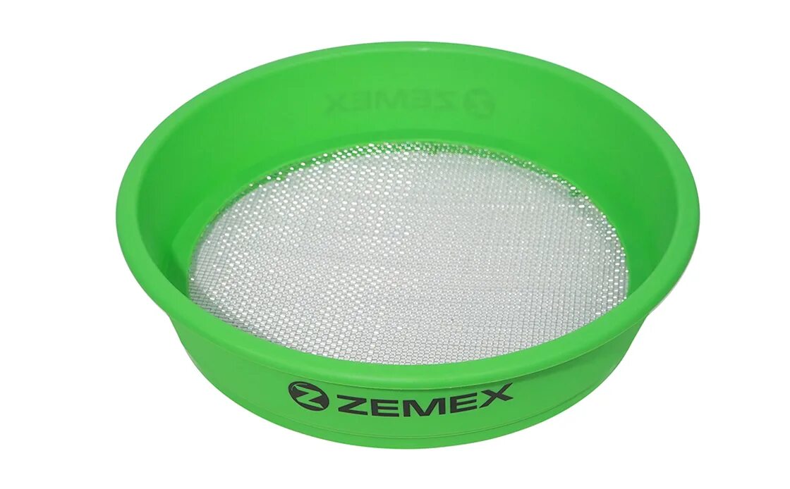Сито Zemex металлическое, d 36 см, для ведра 25 л, ячейка 3 мм, цвет зелёный. Сито для прикормки 3 мм. Сито рыболовное 2 мм. Ведро крышка сито таз Zemex.