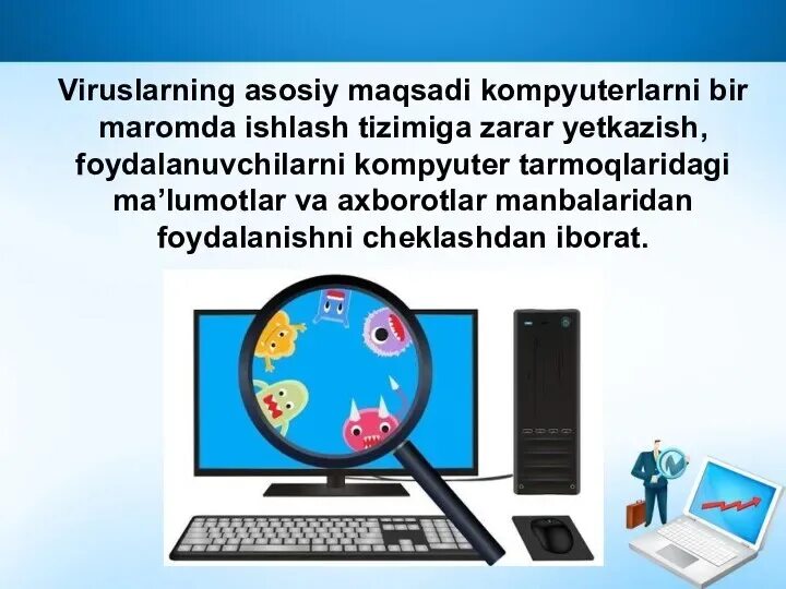 Internet tarixi. Информатика хакида. Информатика маълумот. Компьютер qurilmalari. Antivirus haqida.