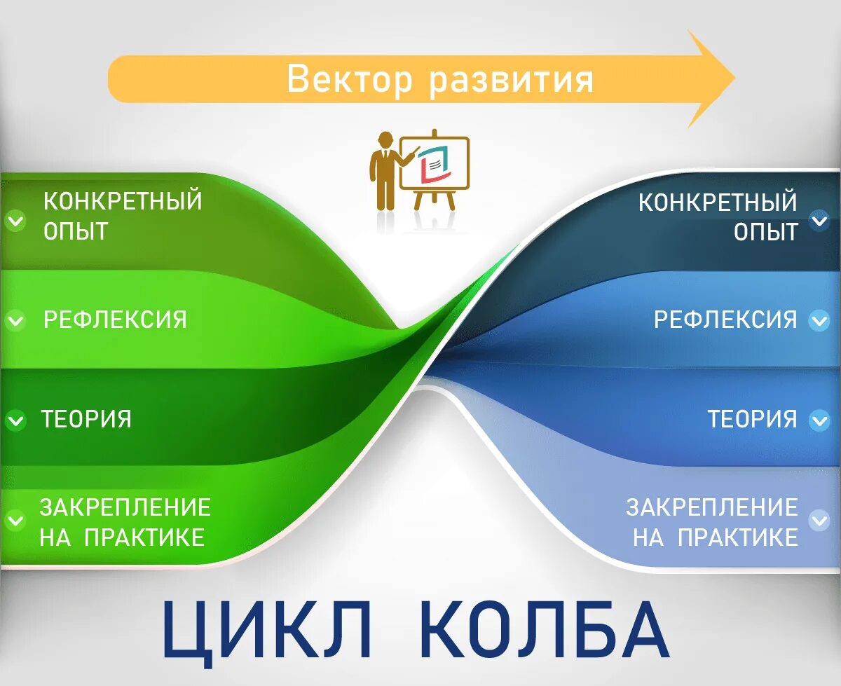 Дэвид колб цикл обучения. Стадии цикла обучения колба. Этапы цикла колба. Модель колба в тренинге. Цикл тренинга