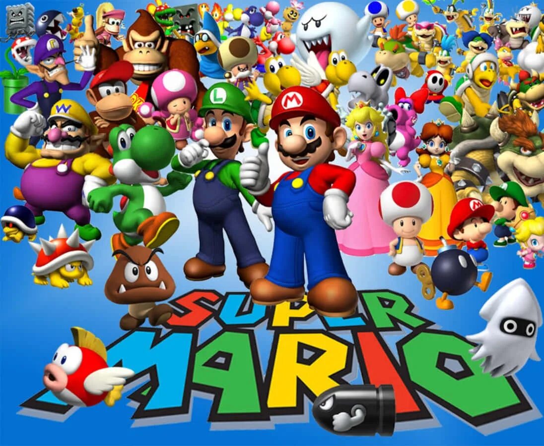 Super mario 5. Игры super Mario Bros. Марио игра Нинтендо. Герои игры Марио.