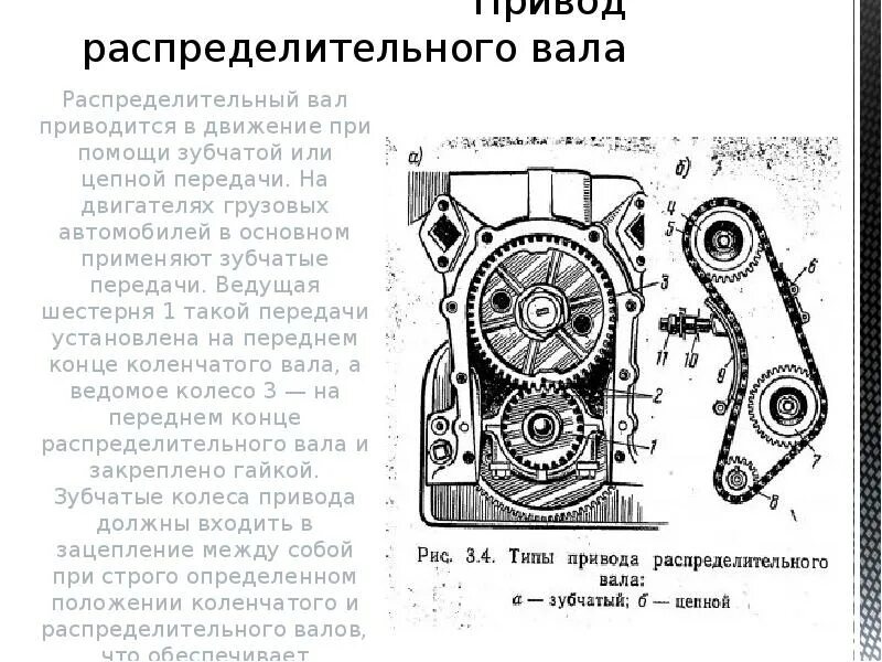 Приводы распределительного вала газораспределительного механизма. Привод распределительного вала ДВС. Описать конструкцию привода распределительного вала. Газораспределительный механизм ЗИЛ 130. Передача меток