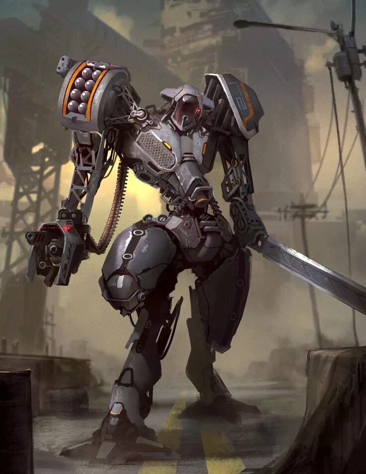 Робот фай. Робот киберпанк. cyberpunk sci fi mech robot. боевые дроиды концепт. sci fi art роботы.