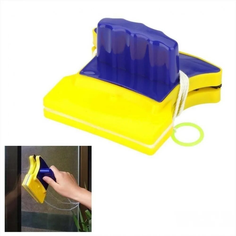 Магнитная щетка Glass Wiper. Магнитная щетка для двухстороннего мытья стекол Double Sided Glass Cleaner. Магнитная щётка для мытья окон с двух сторон Glass Wiper. Губка магнитная для стекол Double Glass Cleaner. Щетка на магните для мытья