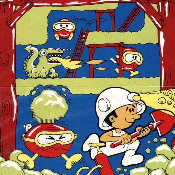 Dig dug game. Dig dug. игра dig dug horror. картина dig dug игра. даг дуг игра.