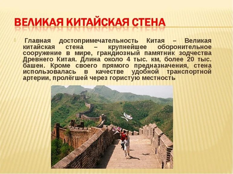 Сообщение о достопримечательностях китая