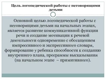 Принципы индивидуальной логопедической работы