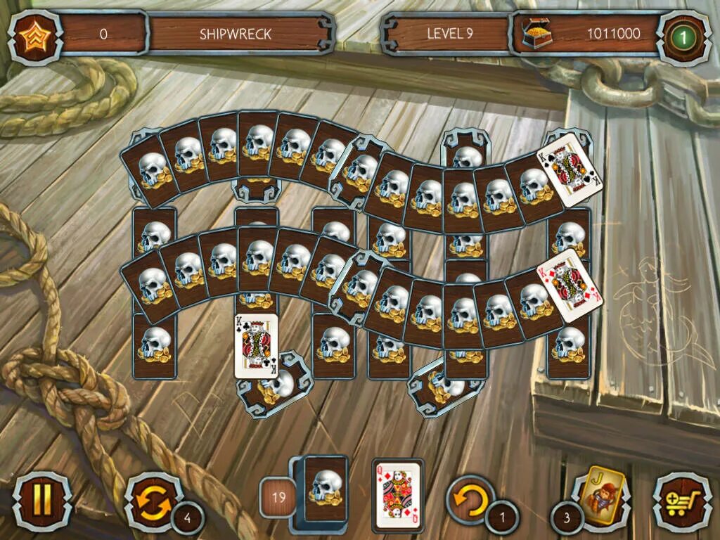 Пасьянс Легенда о пиратах. Corsairs 3. Правила Pirates Solitaire.