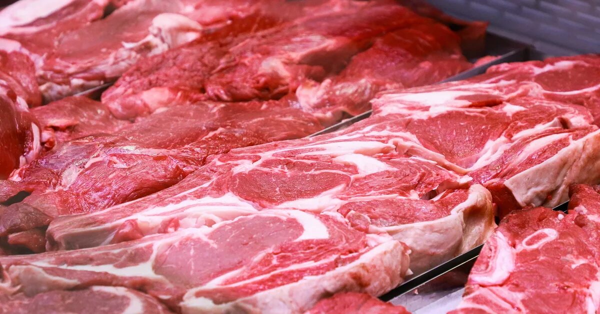 10 килограммов мяса. Мясо. Парное мясо.