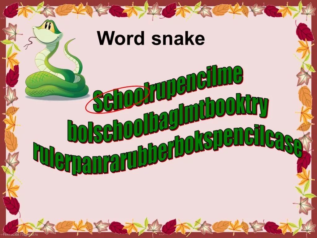 Word snake