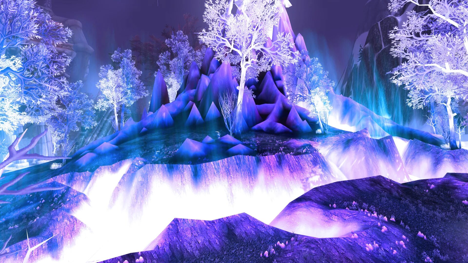 Кристальный лес. Нордскол Хрустальный лес. World of Warcraft Хрустальный лес. World of Warcraft ледяной лес. Ледяной лес фэнтези.