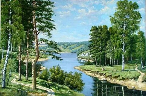Картины по номерам река