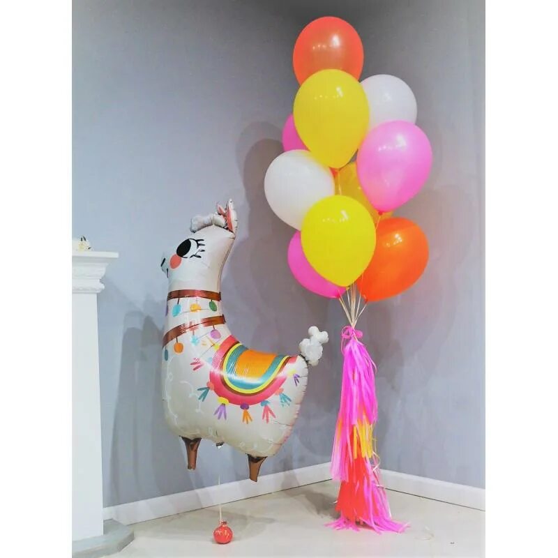 Доставка шаров саратов. Воздушные шарики лама. Композиция из шаров с ламой. Воздушный шар в виде ламы. Шар кот Радужный.