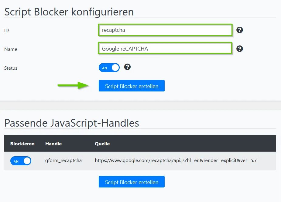 Configuration script