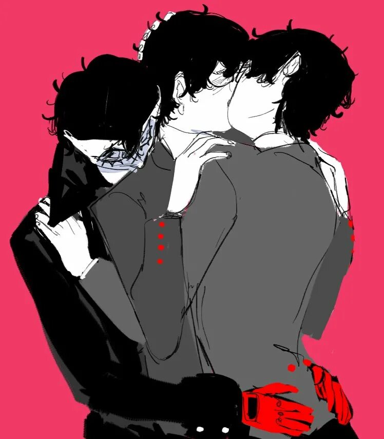 Хороший тройничек. Persona 5 Ren Amamiya селфцест. Селфцест (selfcest). Рюичи Сакамото персона 5. Тройничок.