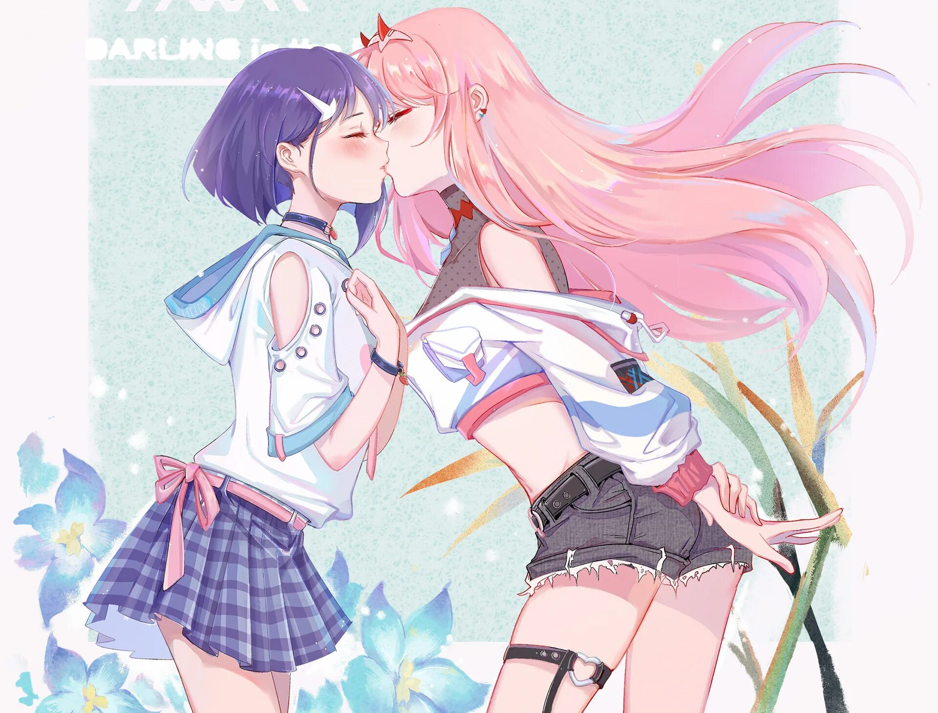 Юри Darling the FRANXX. Zero two и Ичиго Юри. Darling in the FRANXX Ичиго Юри.