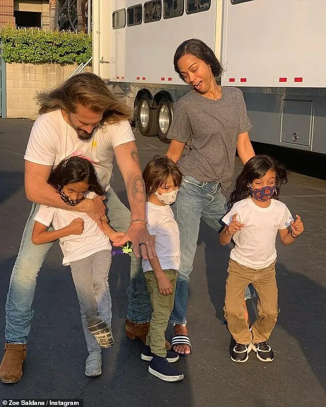 Zoe Saldana carries son Bowie while out with husbandMarco Perego in BH Zoe salda