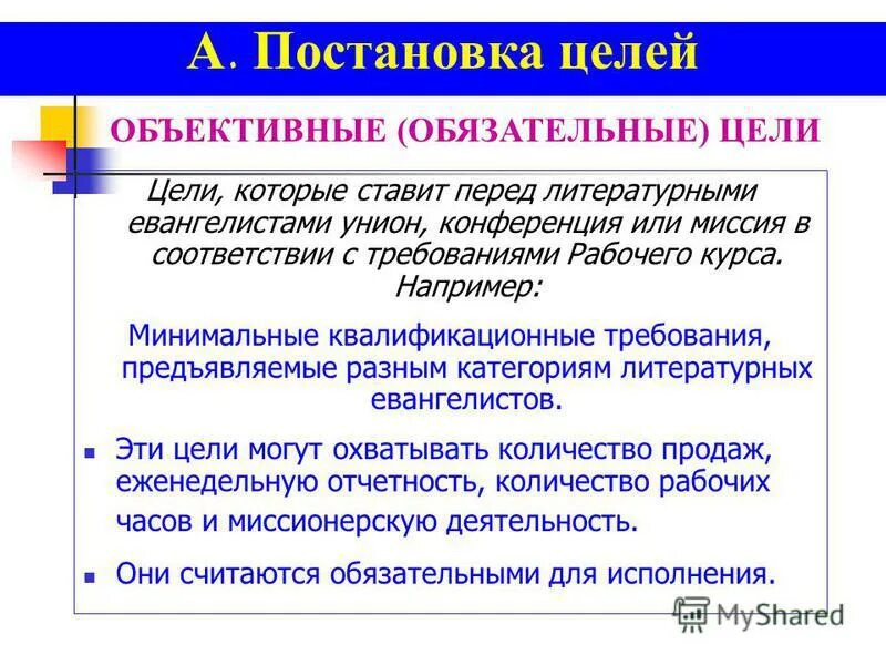 алгоритм целеполагания. целью в целом хода. целью в целом хода. постепенное внедрение. постановка задачи.