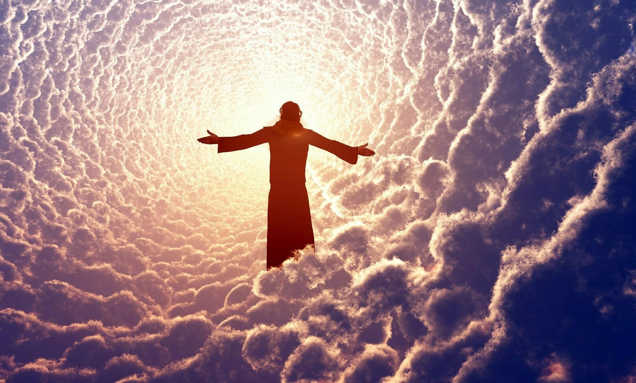 Самые духовные. Иисус Христос Мессия. Бог в небе. Иисус в облаках.