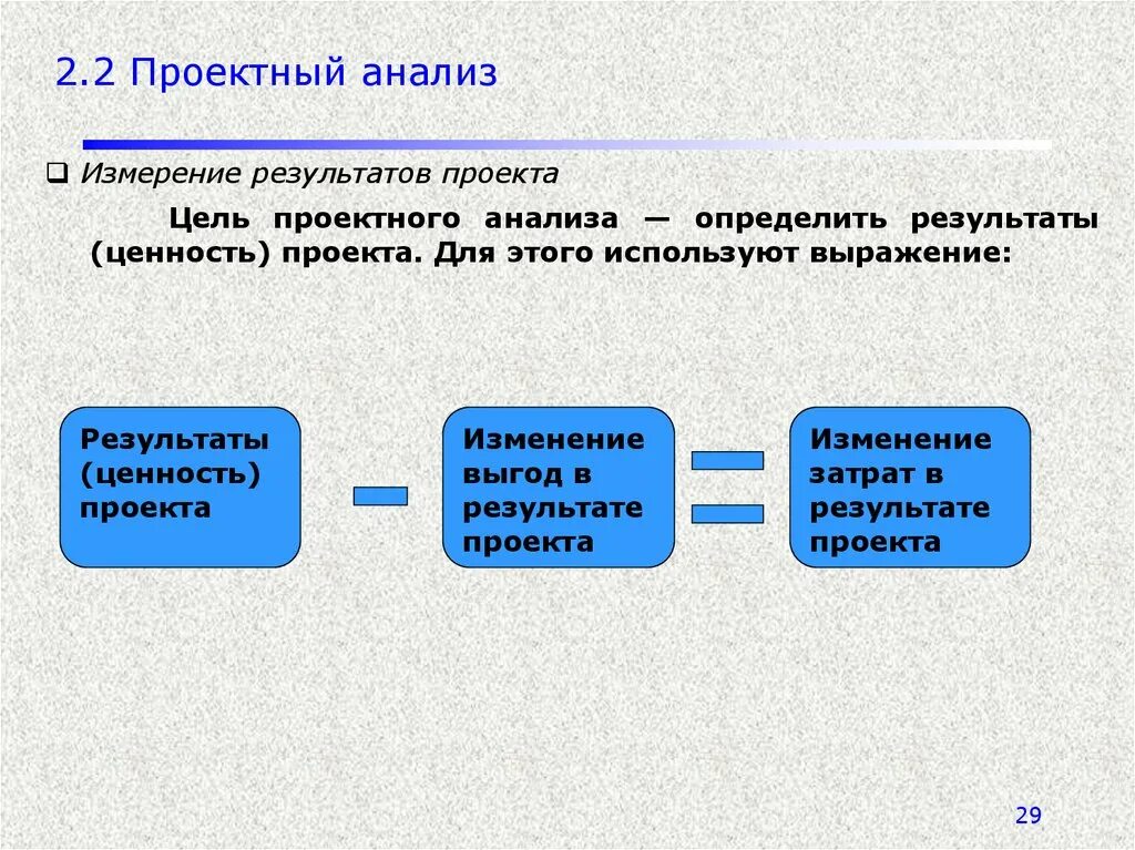 Цель проектного анализа. Основные составляющие проектного анализа. Анализ результатов проекта. Анализ проекта пример.