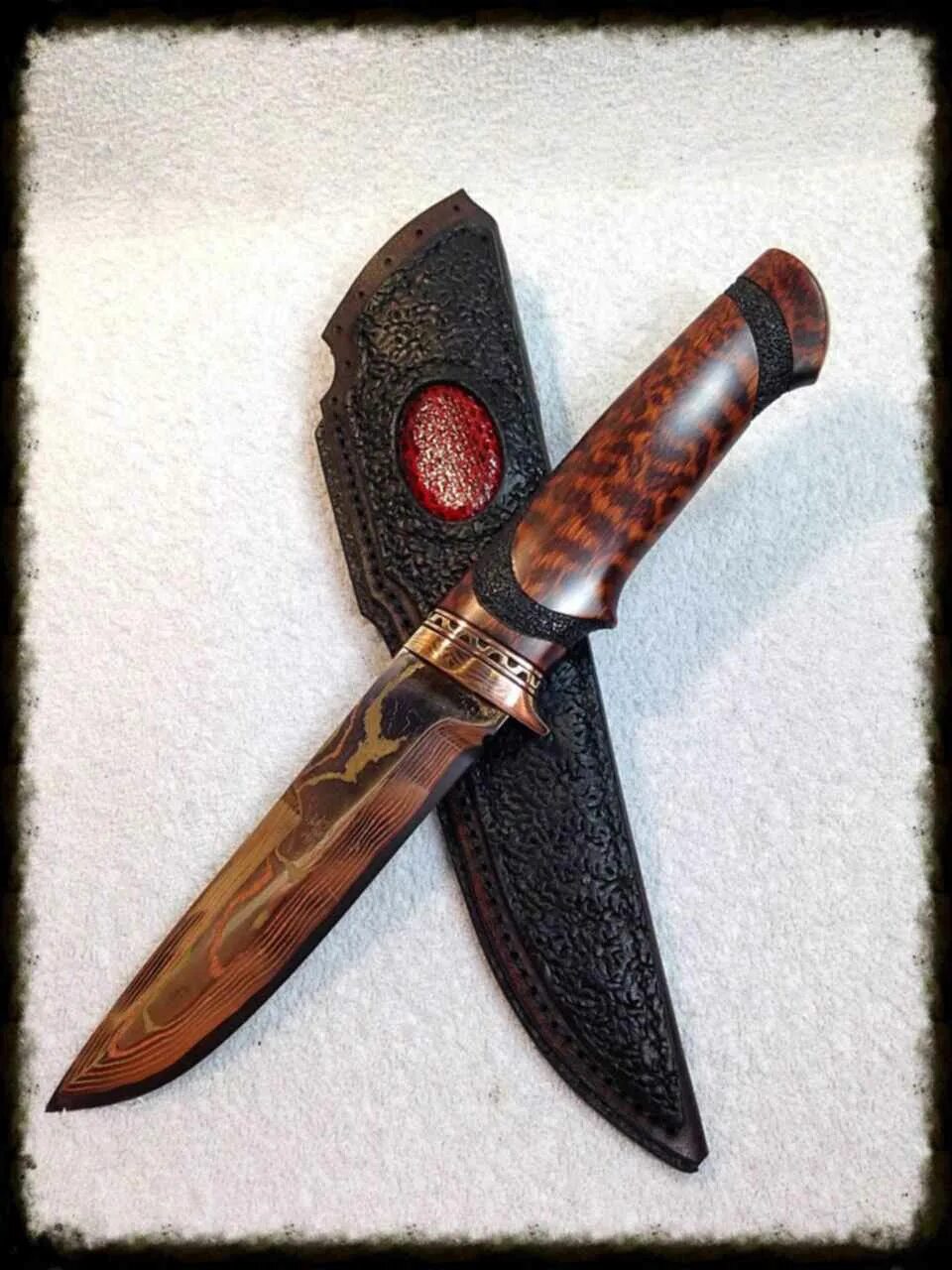 Ножевой мастер. Ножи Артема Кленова. Красивые ножи. Охотничий нож. Дизайнерские ножи.