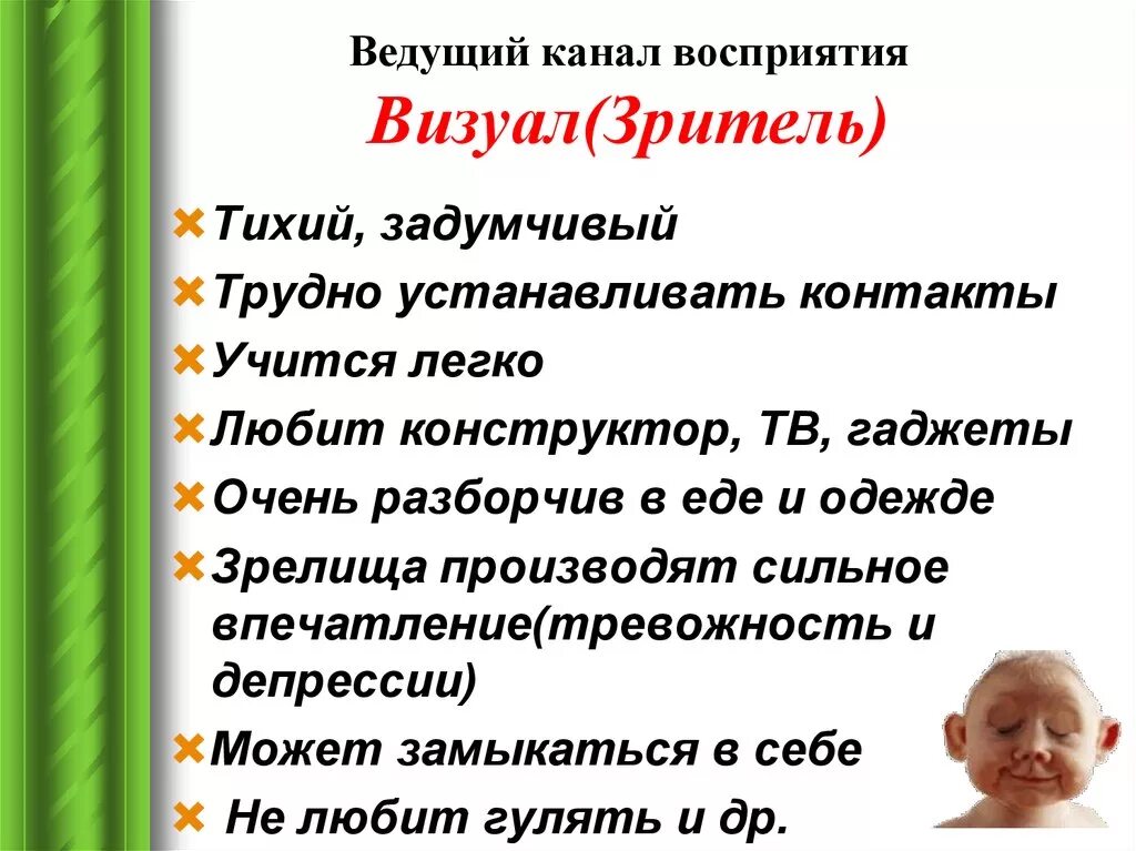 Каналы восприятия. Основные каналы восприятия. Ведущий канал восприятия. Ведущие каналы восприятия информации. Легко воспринимаемая информация