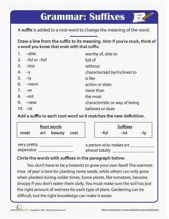 List of suffixes. We use certain suffixes. We use certain suffixes. Negative prefixes and suffixes. Classification of suffixes.