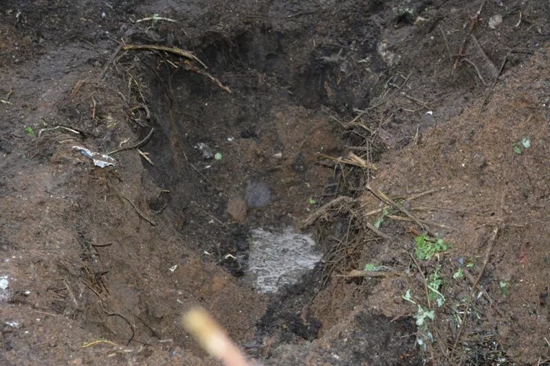 Закопала в землю. Закопала в землю. Копка могил. Закопала в землю. Вырытая яма.