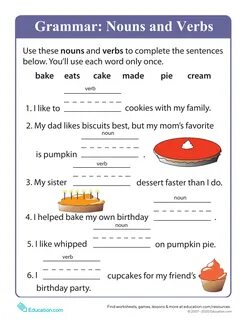 Related nouns and verbs