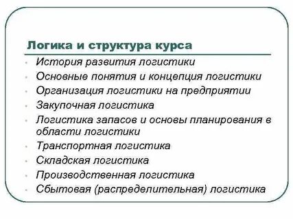 Определение и понятие логистики