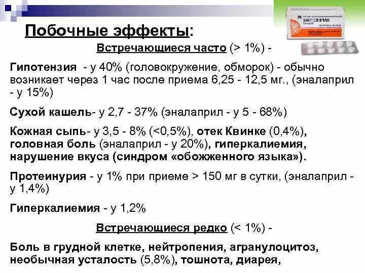 Эналаприл побочные действия при длительном применении. Эналаприл побочные действия при длительном применении