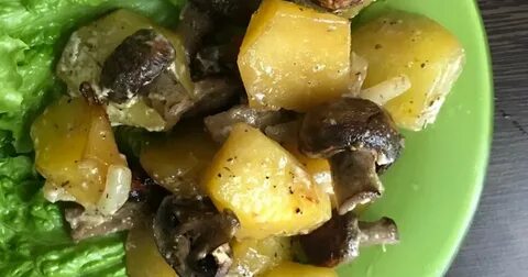 Белый гриб картошкой и мясом
