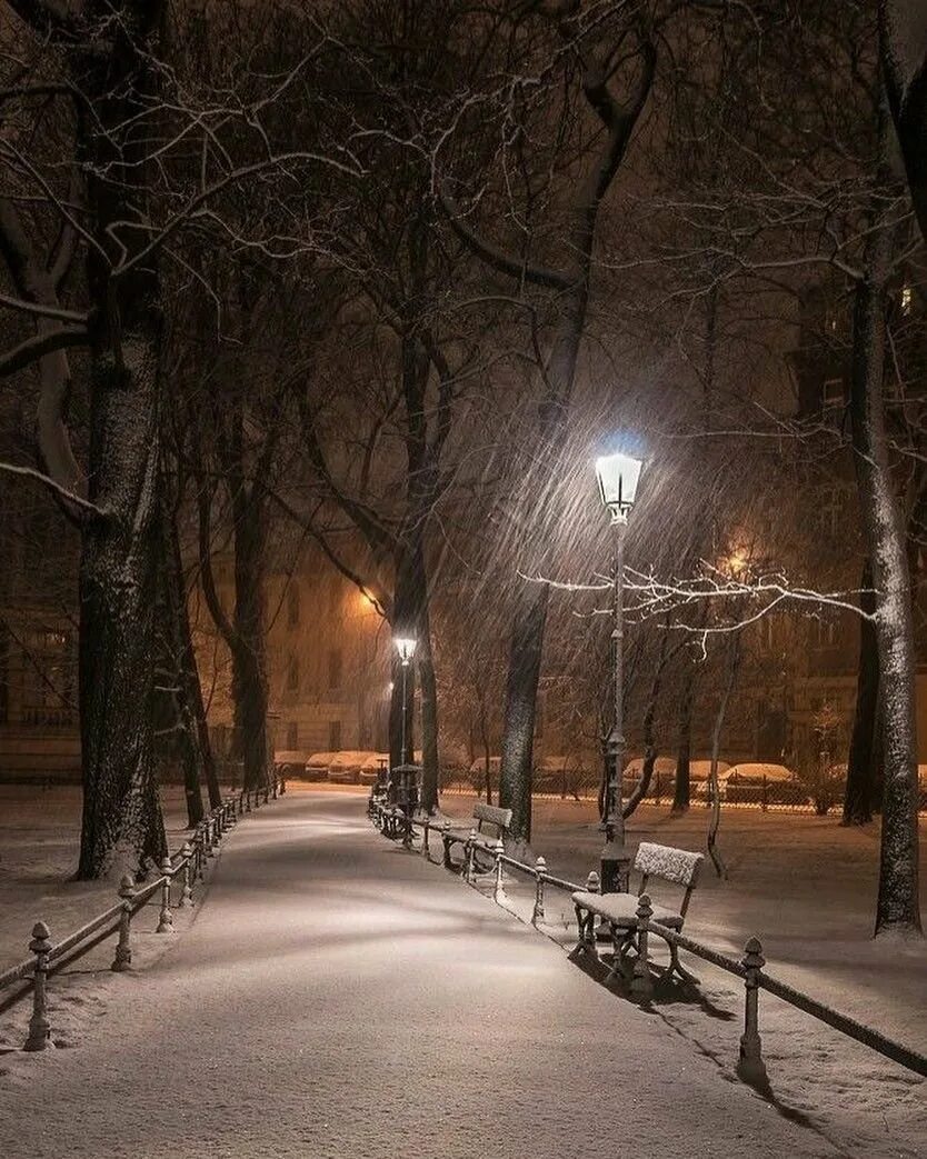 Зимняя улица. Зима ночь. Зимний город. Улица зимой ночью.