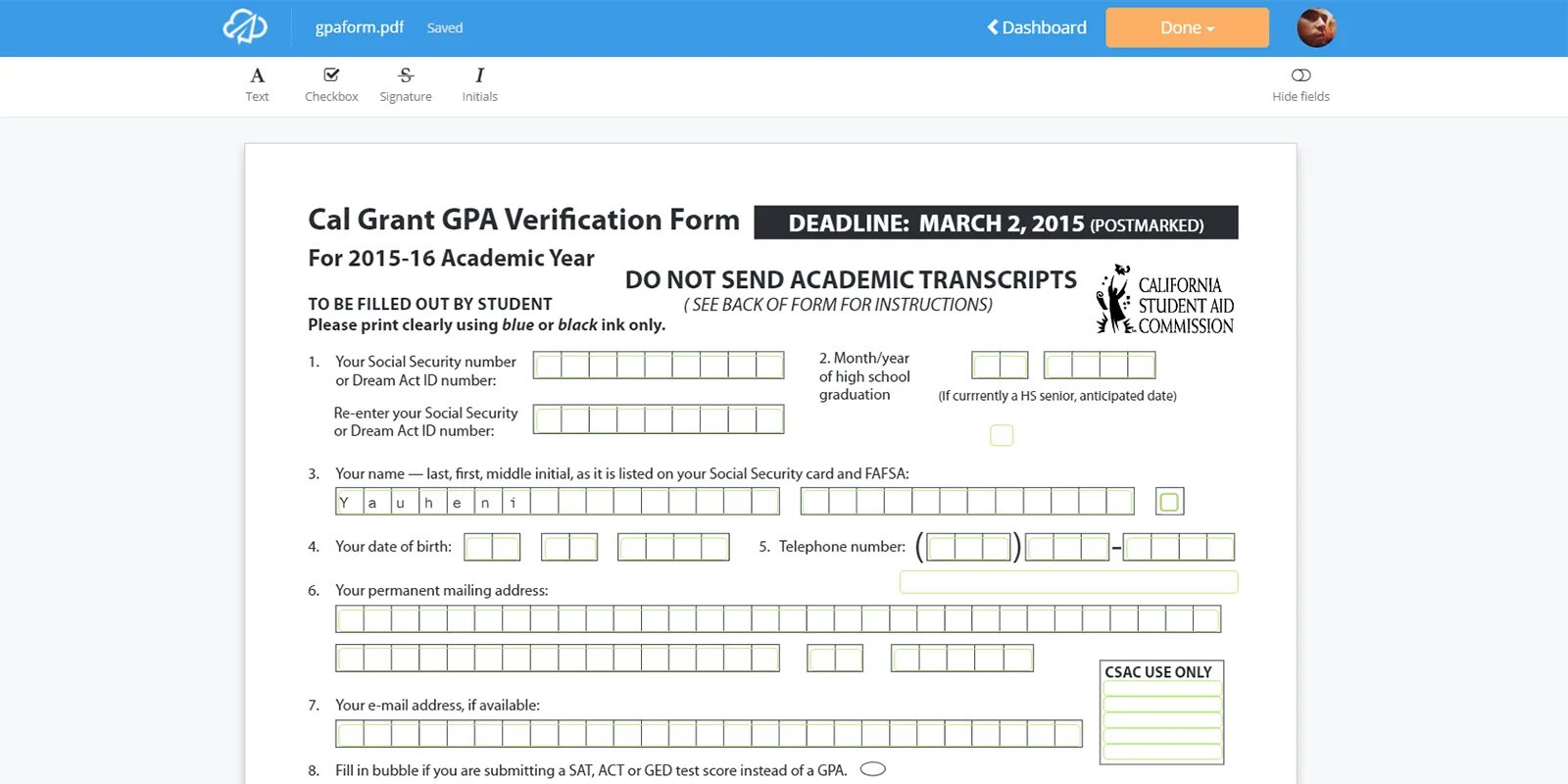 Программа для редактирования pdf. Permanent mailing address