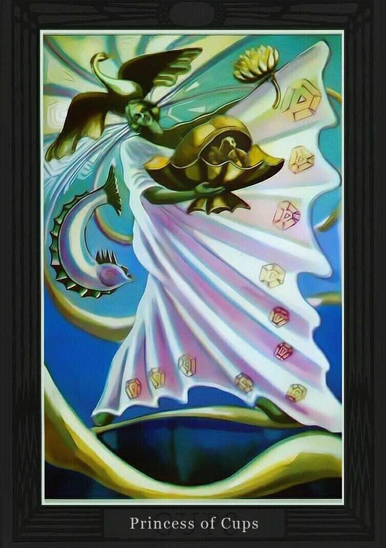 Карта таро паж кубков. Принцессы таро тота. Принцесса кубков таро. Принцесса кубков таро. Принцесса чаш.