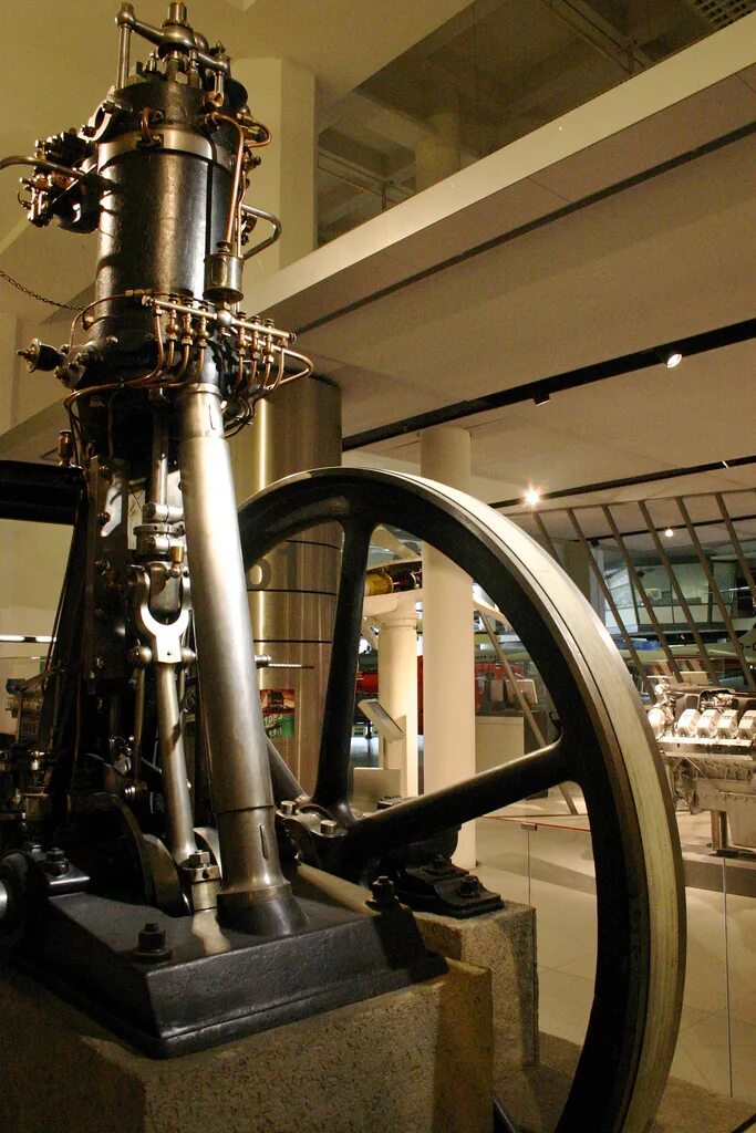 Первый дизельный двигатель Рудольфа дизеля. Motor Diesel 1897.