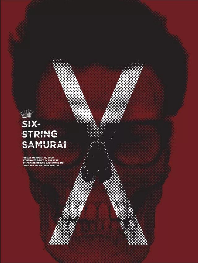 Six string. Six string samurai. шестиструнный самурай постер. six-string samurai poster.