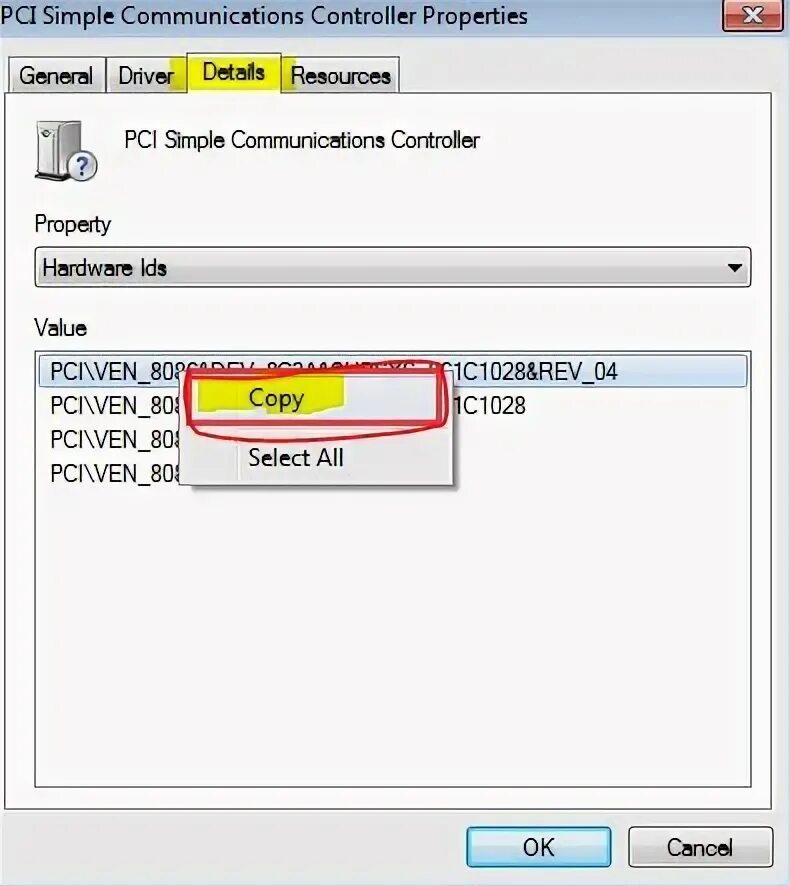 Pci simple communications controller driver