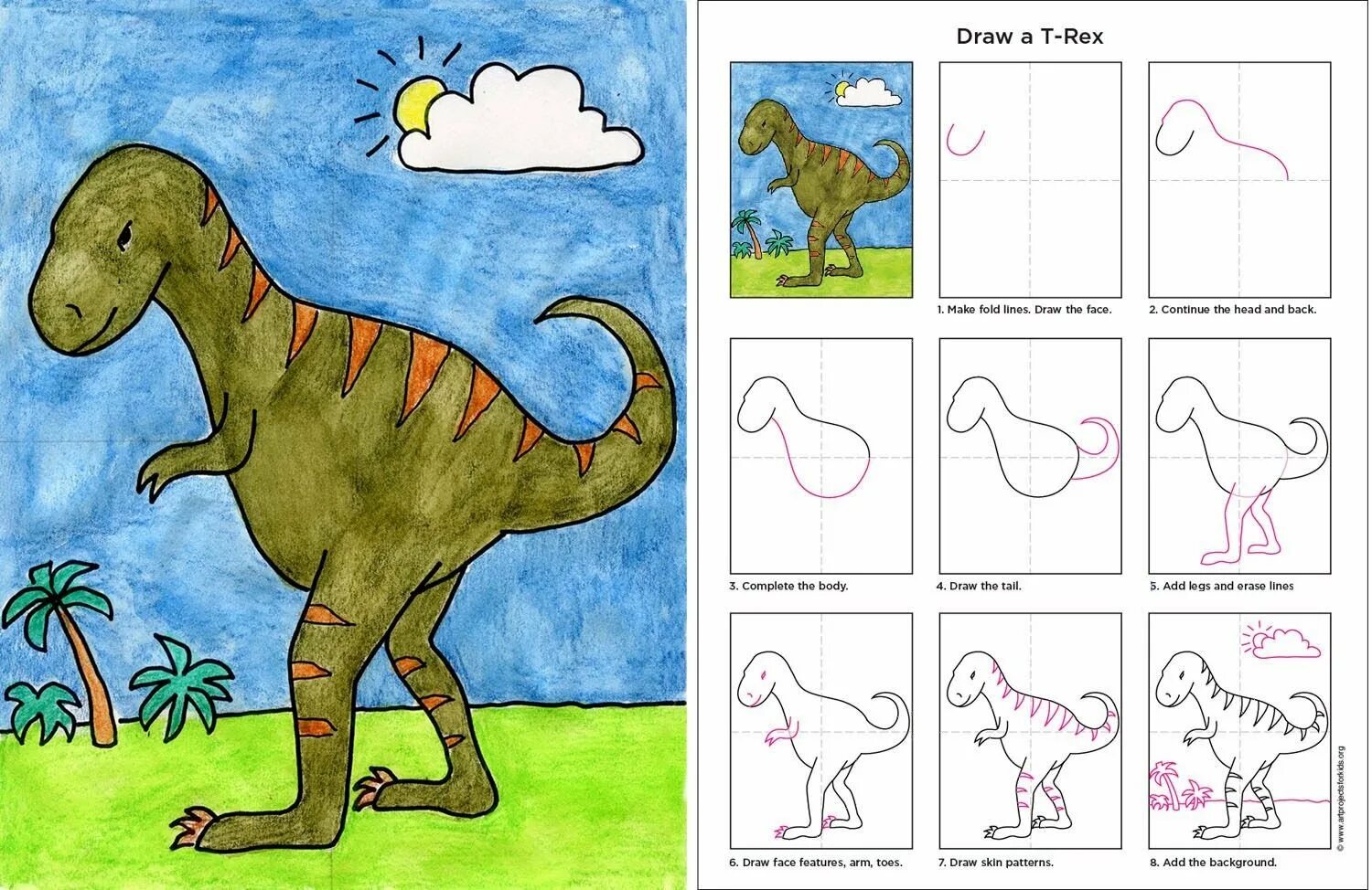Динозавры рисование для детей. Динозавр пошаговое рисование для детей. Динозавр рисунок. Рисование для малышей динозавры.